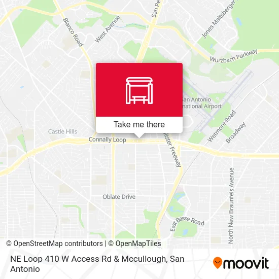 NE Loop 410 W Access Rd & Mccullough map