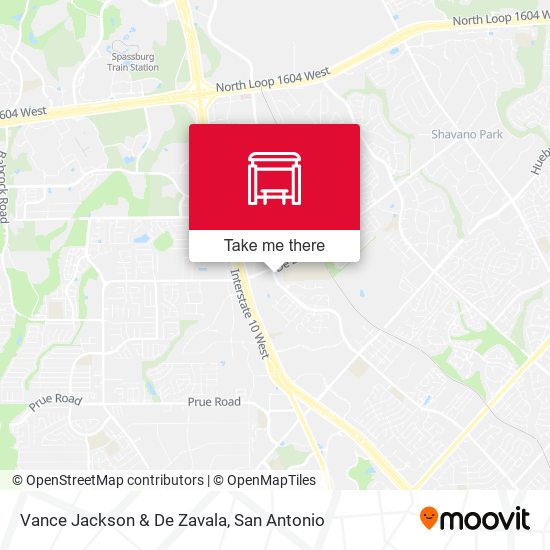 Vance Jackson & De Zavala map