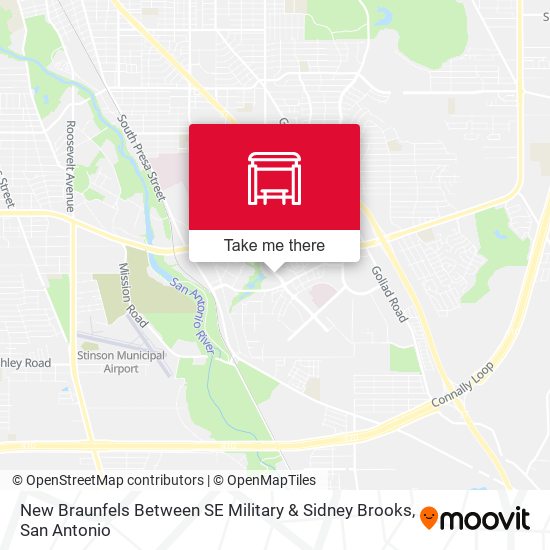 Mapa de New Braunfels Between SE Military & Sidney Brooks