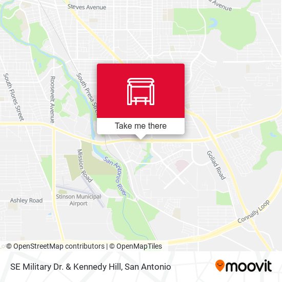 SE Military Dr. & Kennedy Hill map
