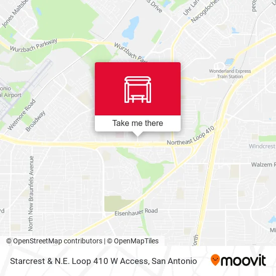 Mapa de Starcrest & N.E. Loop 410 W Access