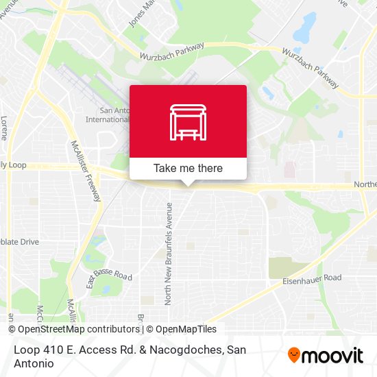 Loop 410 E. Access Rd. & Nacogdoches map