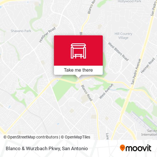 Blanco & Wurzbach Pkwy map