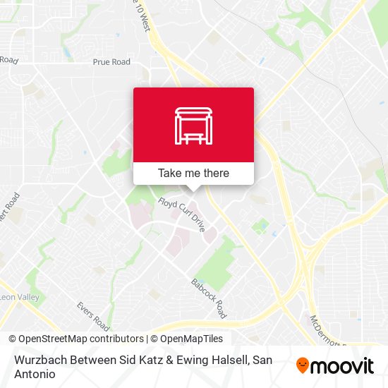 Wurzbach Between Sid Katz & Ewing Halsell map