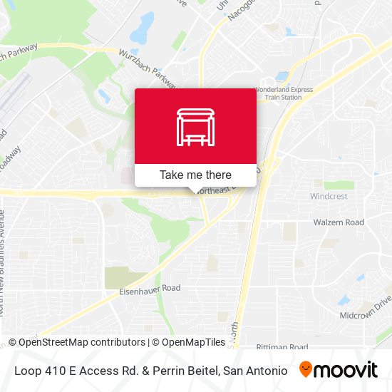 Loop 410 E Access Rd. & Perrin Beitel map