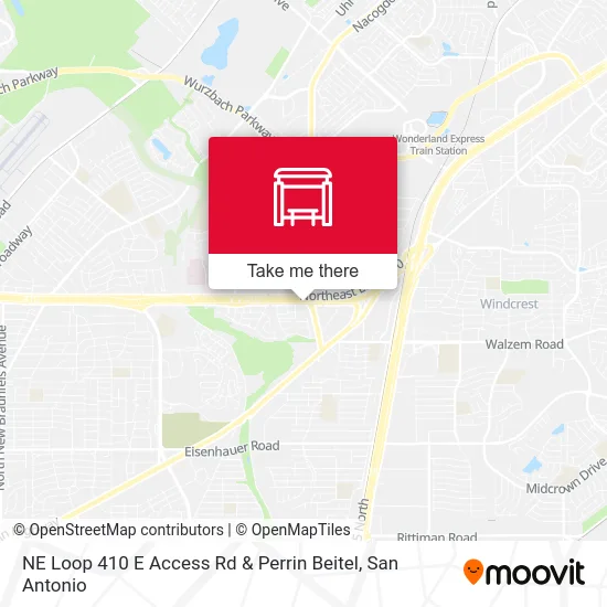 NE Loop 410 E Access Rd & Perrin Beitel map