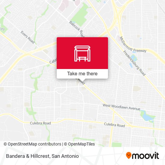 Bandera & Hillcrest map
