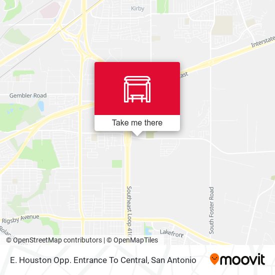Mapa de E. Houston Opp. Entrance To Central
