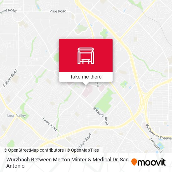 Wurzbach Between Merton Minter & Medical Dr map