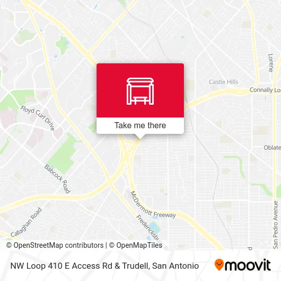 NW Loop 410 E Access Rd & Trudell map