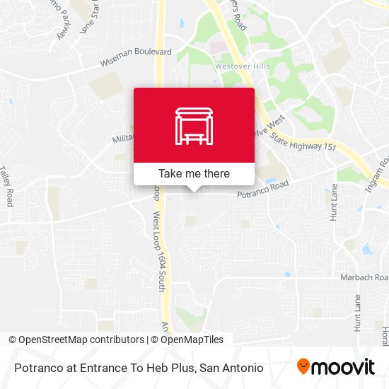 Potranco at Entrance To Heb Plus map