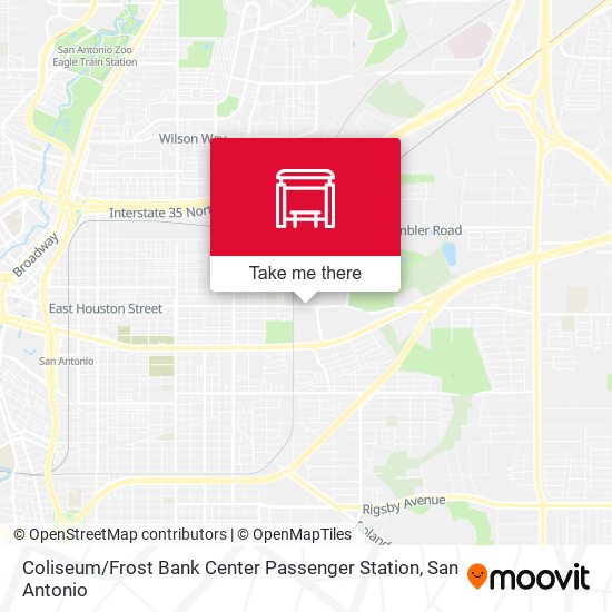Mapa de Coliseum / Frost Bank Center Passenger Station
