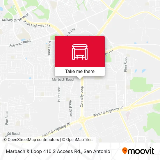 Mapa de Marbach & Loop 410 S Access Rd.