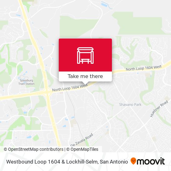 Westbound Loop 1604 & Lockhill-Selm map