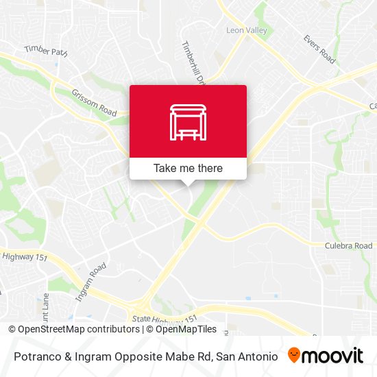Potranco & Ingram Opposite Mabe Rd map
