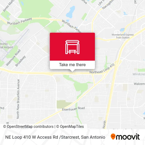 Mapa de NE Loop 410 W Access Rd /Starcrest