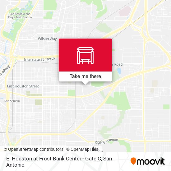 E. Houston at Frost Bank Center.- Gate C map