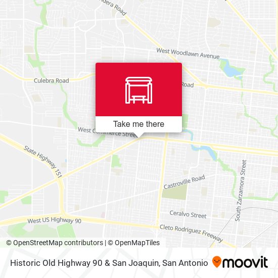 Historic Old Highway 90 & San Joaquin map