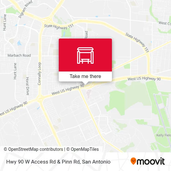 Hwy 90 W Access Rd & Pinn Rd map