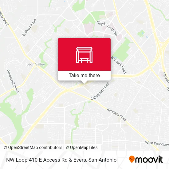 NW Loop 410 E Access Rd & Evers map