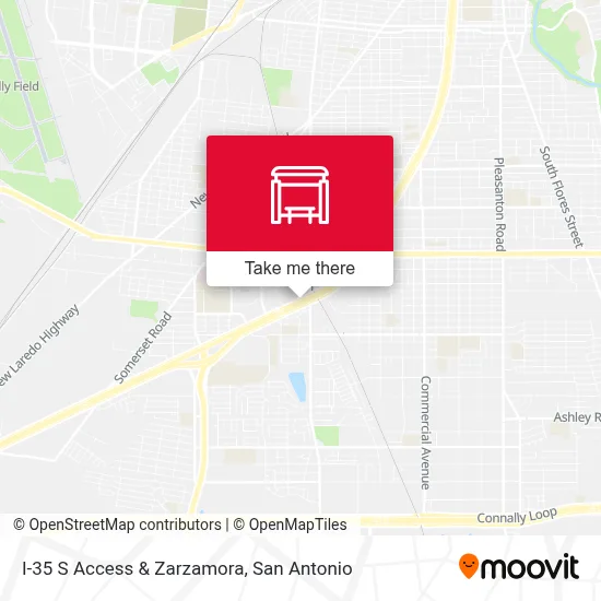 I-35 S Access & Zarzamora map