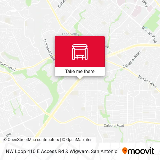 NW Loop 410 E Access Rd & Wigwam map