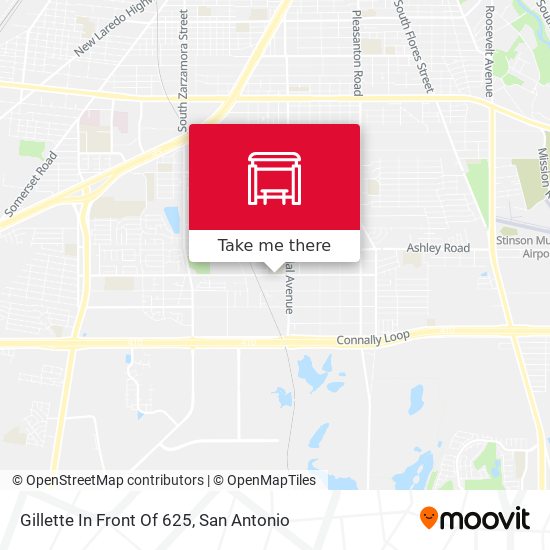 Gillette  In Front Of 625 map