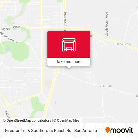 Firestar Trl. & Southcross Ranch Rd. map