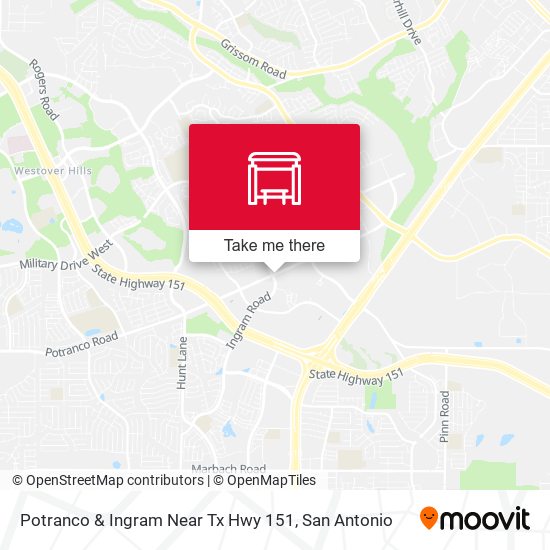 Potranco & Ingram Near Tx Hwy 151 map