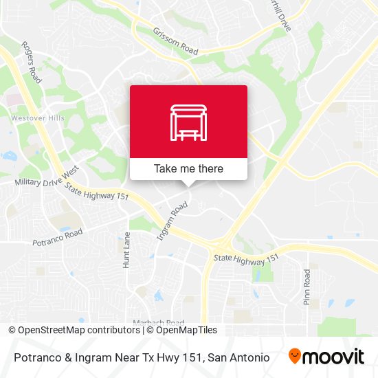 Potranco & Ingram Near Tx Hwy 151 map