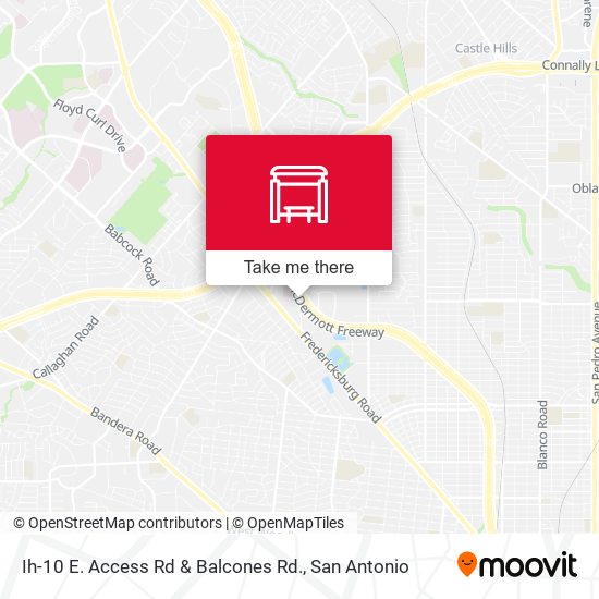 Ih-10 E. Access Rd & Balcones Rd. map