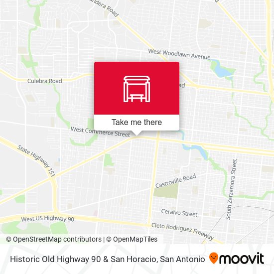 Historic Old Highway 90 & San Horacio map