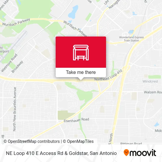 Mapa de NE Loop 410 E Access Rd & Goldstar