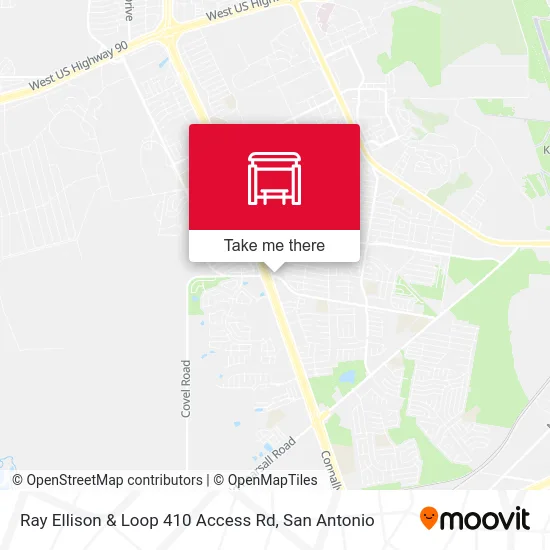 Ray Ellison & Loop 410 Access Rd map