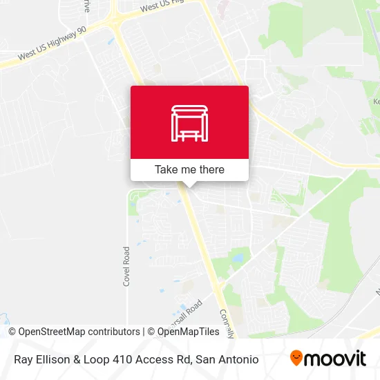 Ray Ellison & Loop 410 Access Rd map