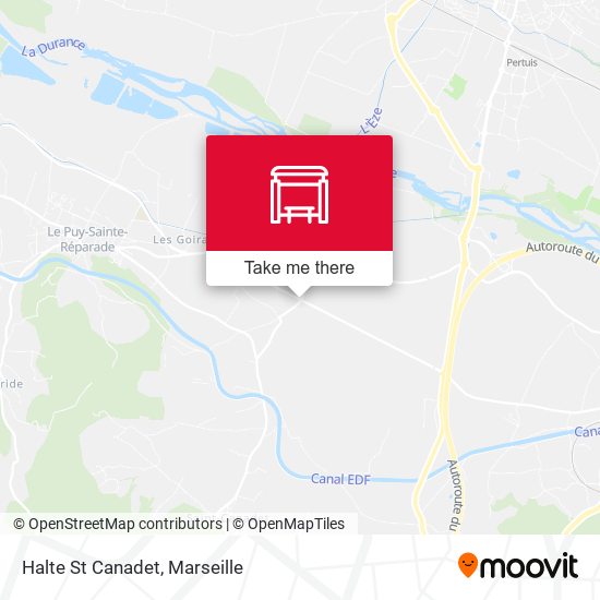 Halte St Canadet map