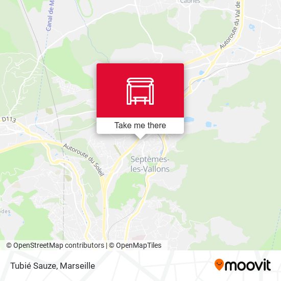 Tubié Sauze map
