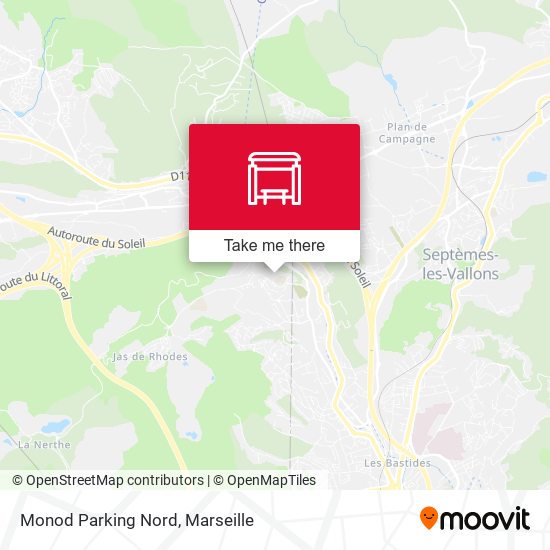 Monod Parking Nord map