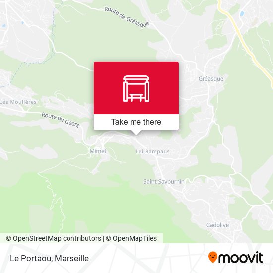Le Portaou map