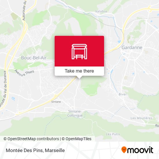 Montée Des Pins map