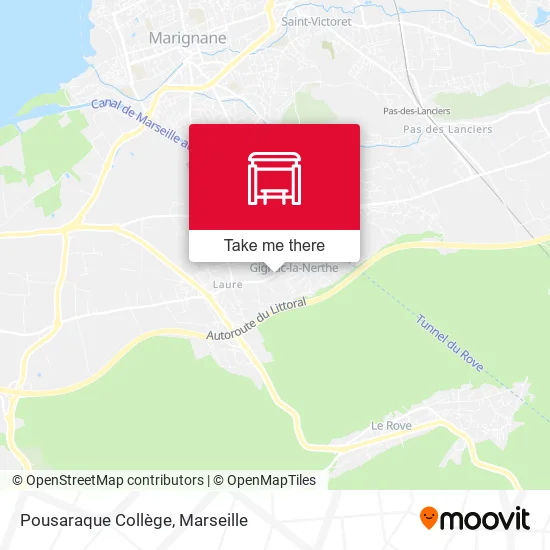 Pousaraque Collège map