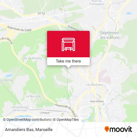 Amandiers Bas map