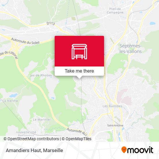 Amandiers Haut map