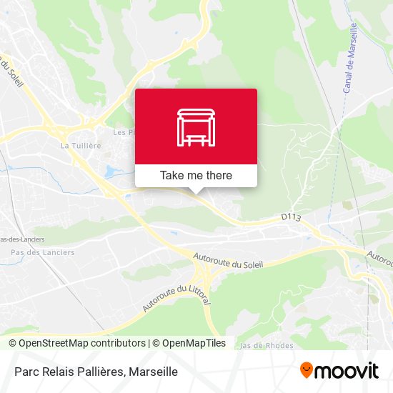 Parc Relais Pallières map