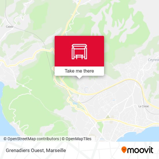 Grenadiers Ouest map