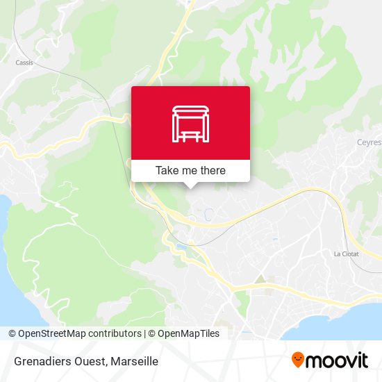 Grenadiers Ouest map