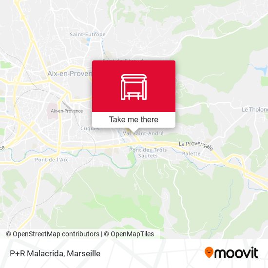 P+R Malacrida map