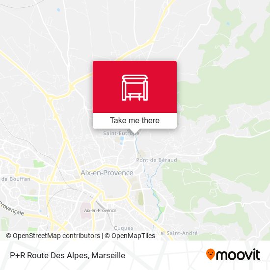 P+R Route Des Alpes map