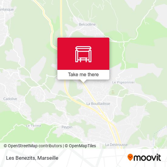 Les Benezits map