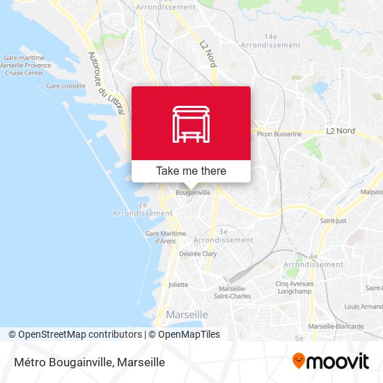 Métro Bougainville map